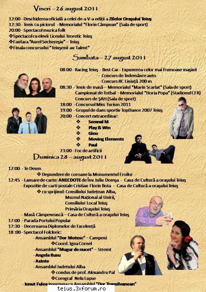 program zilele orasului teius - 2011