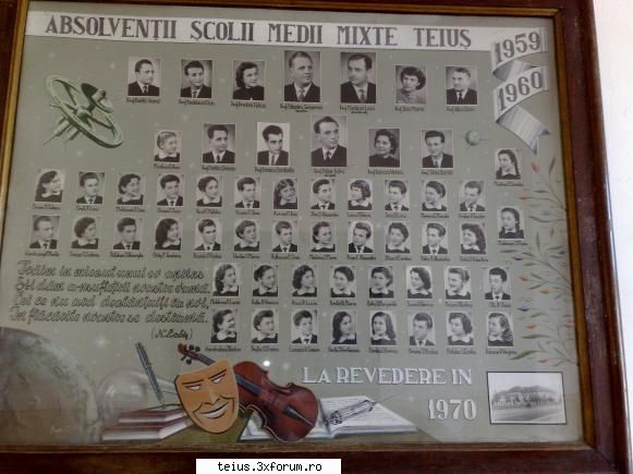 1959 - 1960 tablouri de absolventi ai liceului teius
