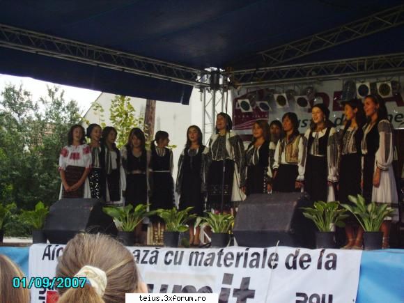 elevi teiuseni in costum popular zilele orasului teius - 2007 - discutii