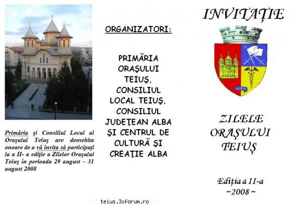 invitatie zilele orasului teius 2008