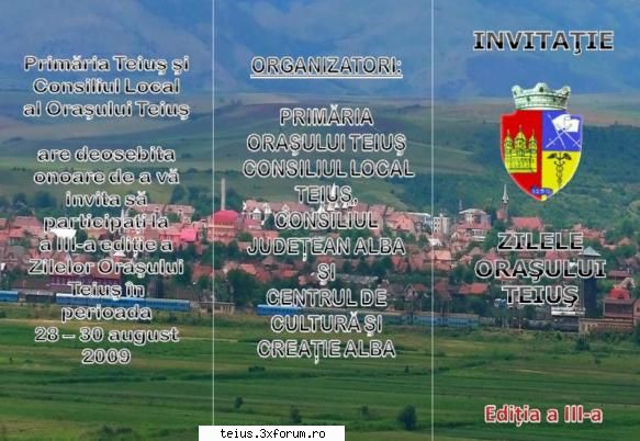 invitatie fata zilele orasului teius 2009 - discutii