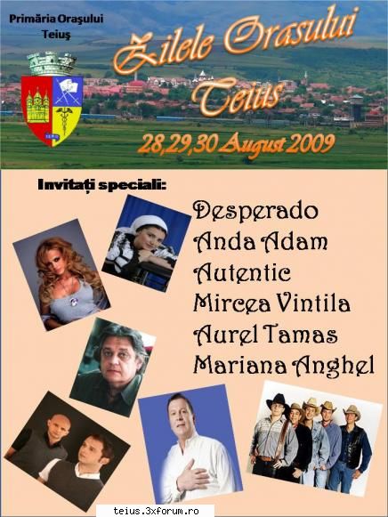afis zilele orasului teius 2009 - discutii